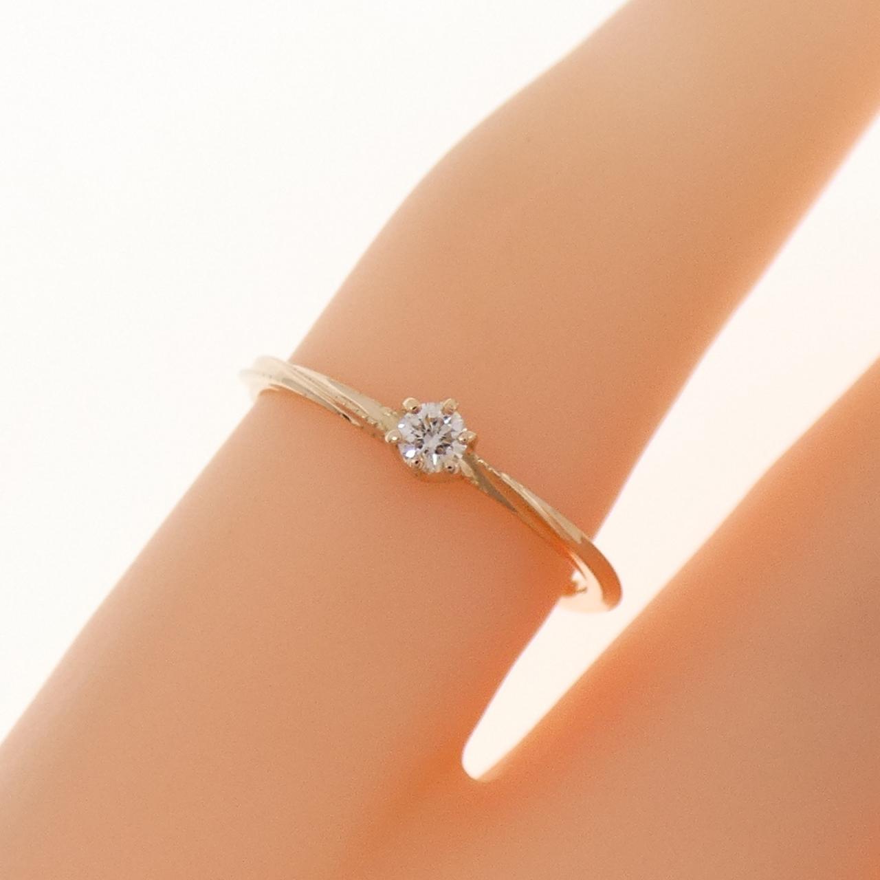 K18PG ダイヤモンド ピンキー リング 0.05CT