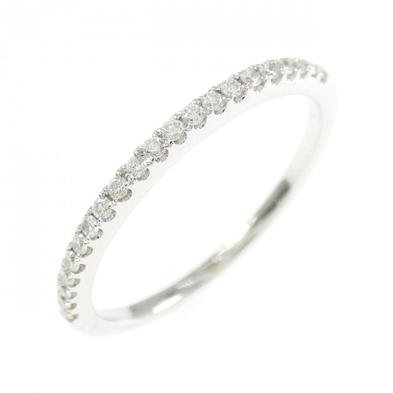 K18WG ハーフエタニティ ダイヤモンド リング