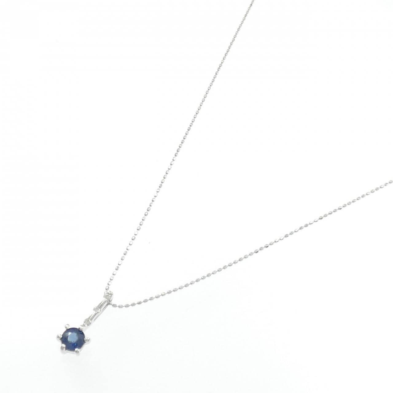 K18WG サファイヤ ネックレス 0.61CT