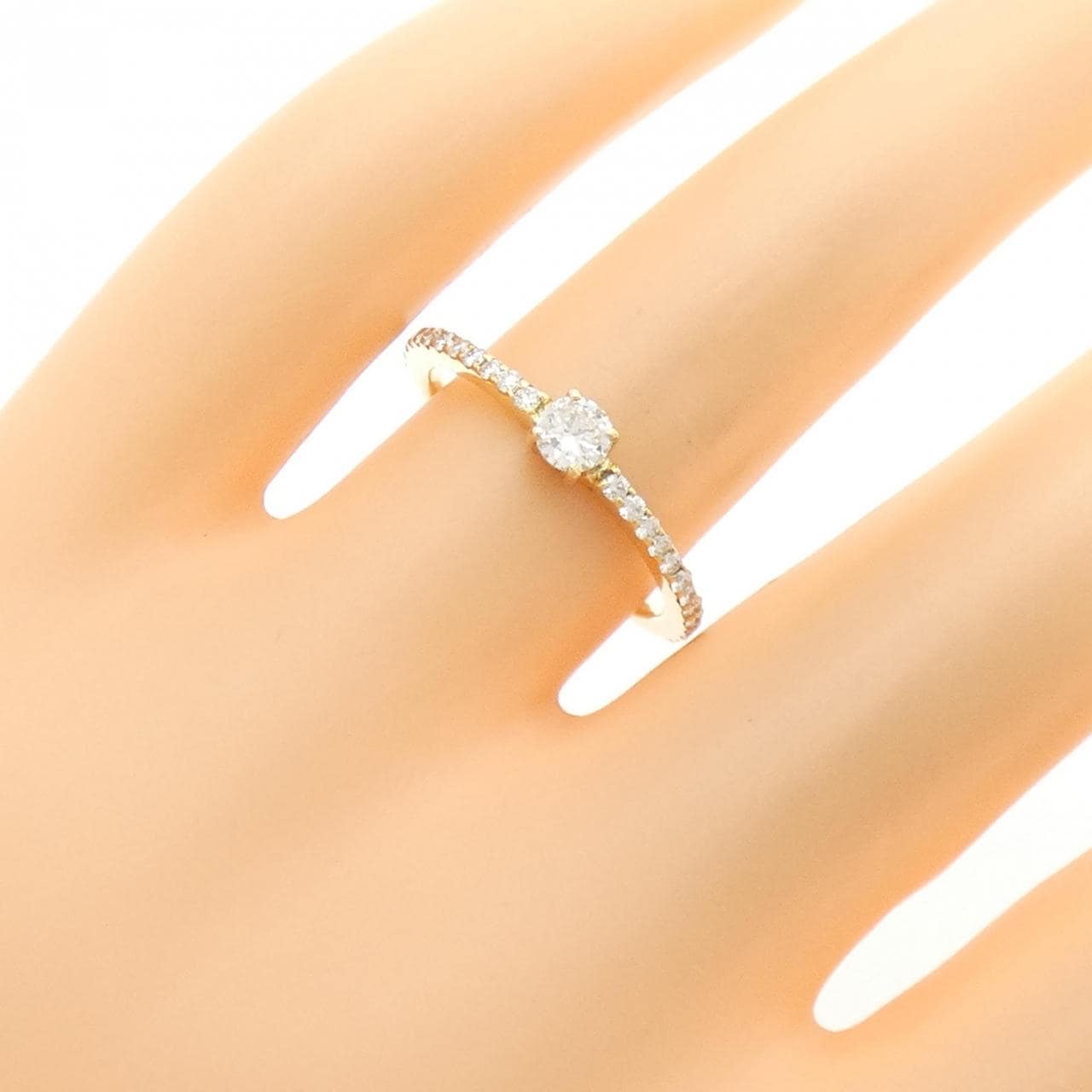 750YG ダイヤモンド リング 0.17CT