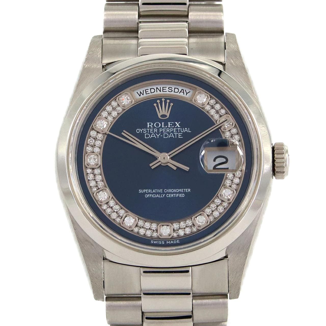 ロレックス デイデイト 18206MG PT 自動巻 U番