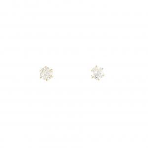 【新品】K18YG ソリティア ダイヤモンド ピアス 0.50CT