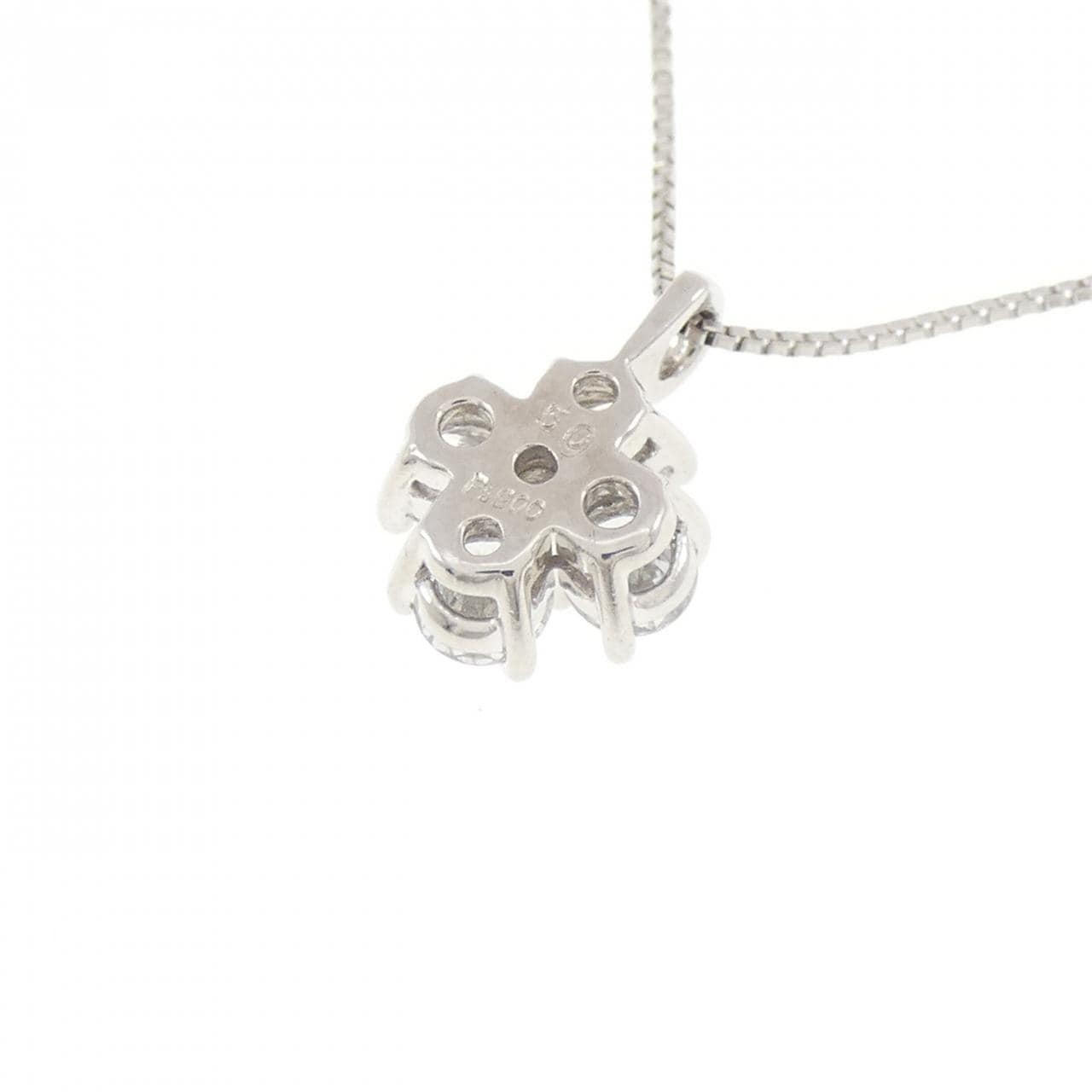 PT900/PT850 フラワー ダイヤモンド ネックレス 0.50CT