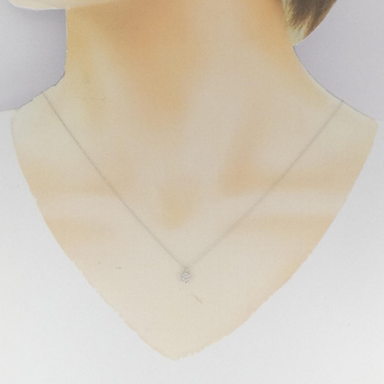 PT900/PT850 Flower Diamond Necklace 0.10CT