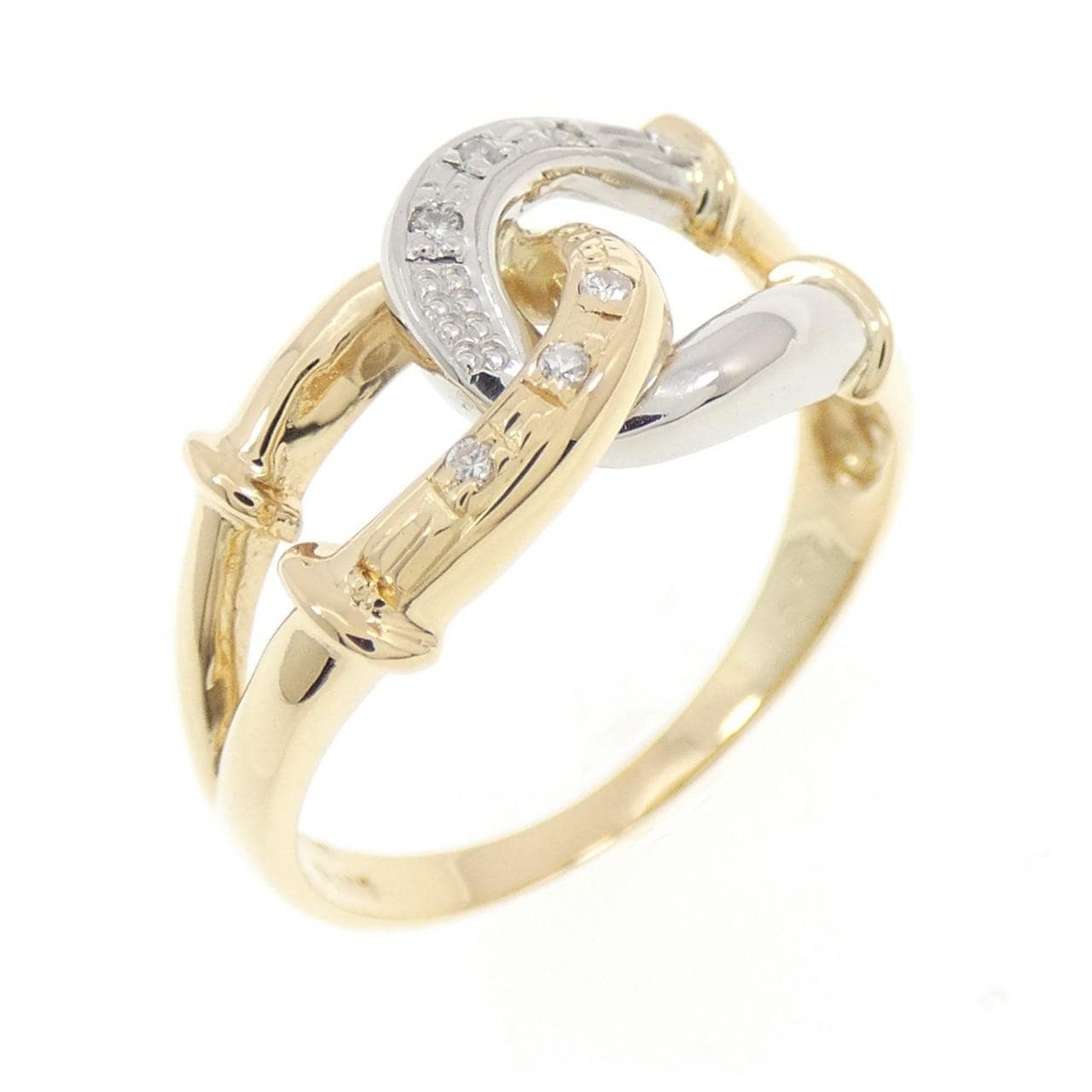 K18YG/PT900 ダイヤモンド リング 0.03CT