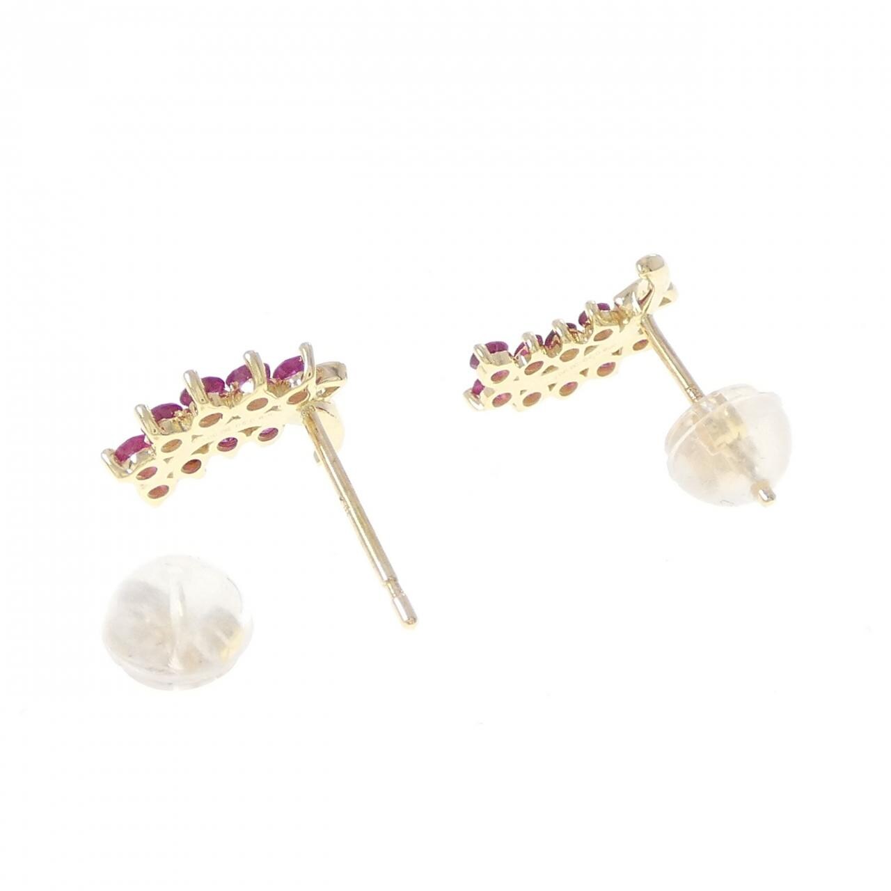 K18YG ルビー ピアス 0.40CT