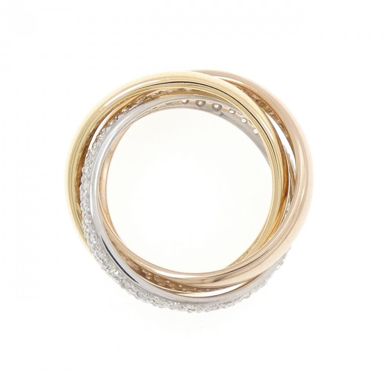 750スリーカラー ダイヤモンド リング 1.24CT