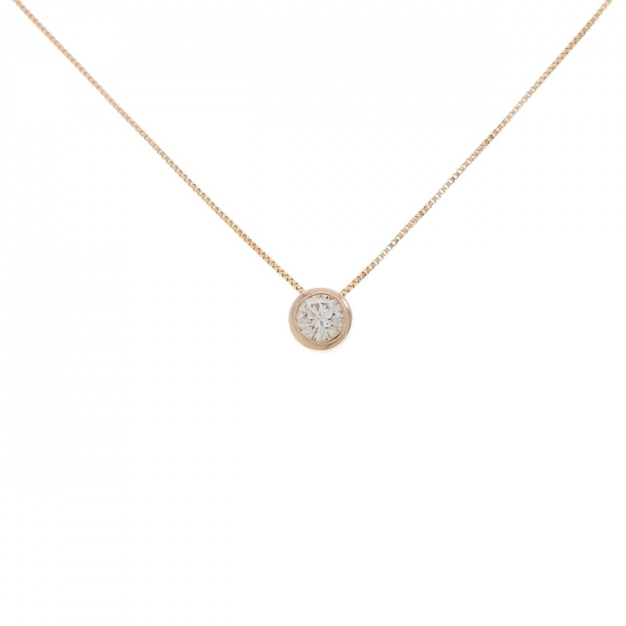 K18PG ダイヤモンド ネックレス 0.20CT