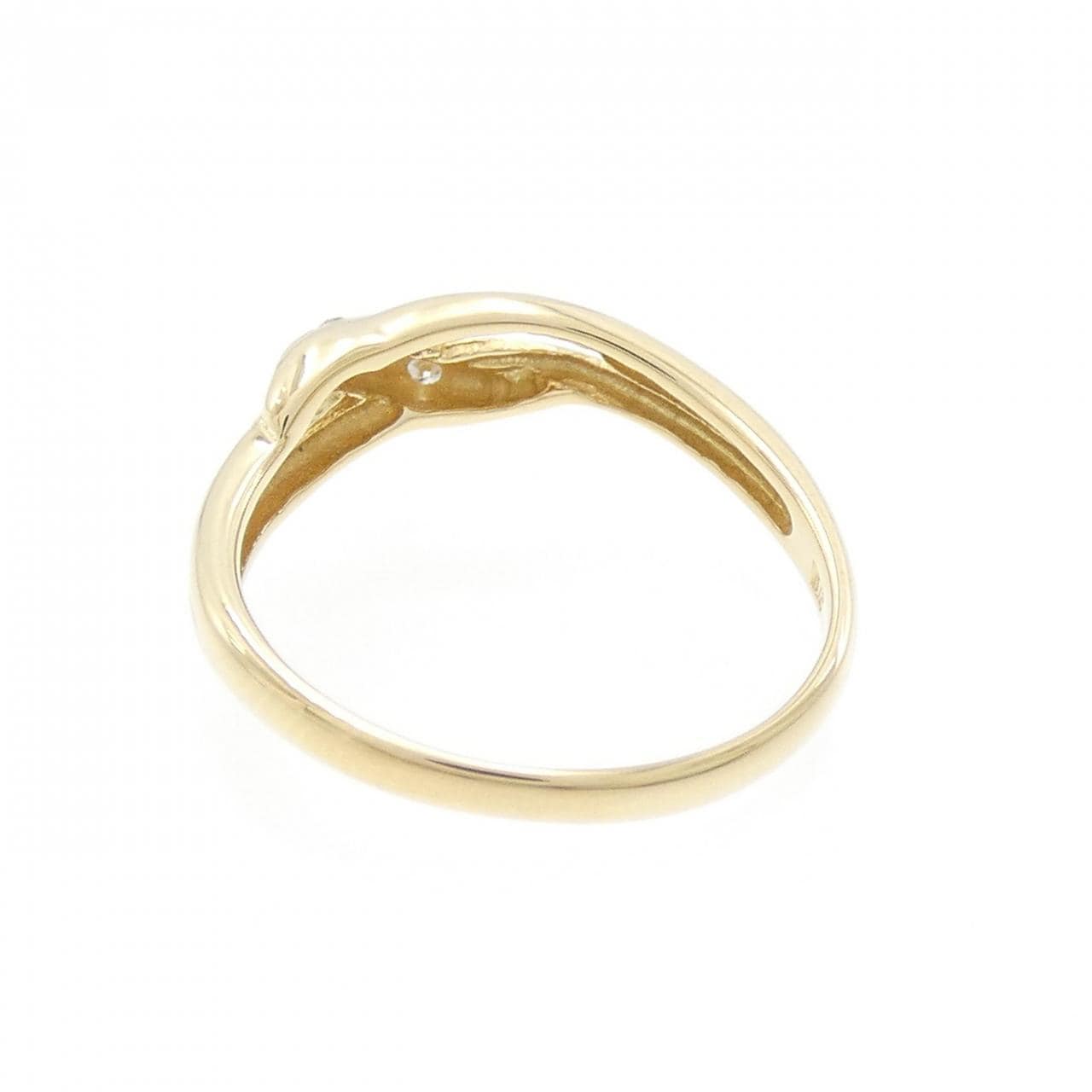 K18YG 三石钻石戒指 0.03CT