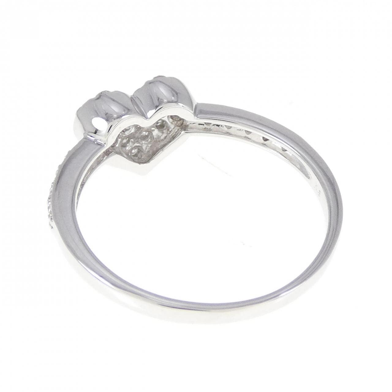 K18WG heart Diamond ring 0.25CT