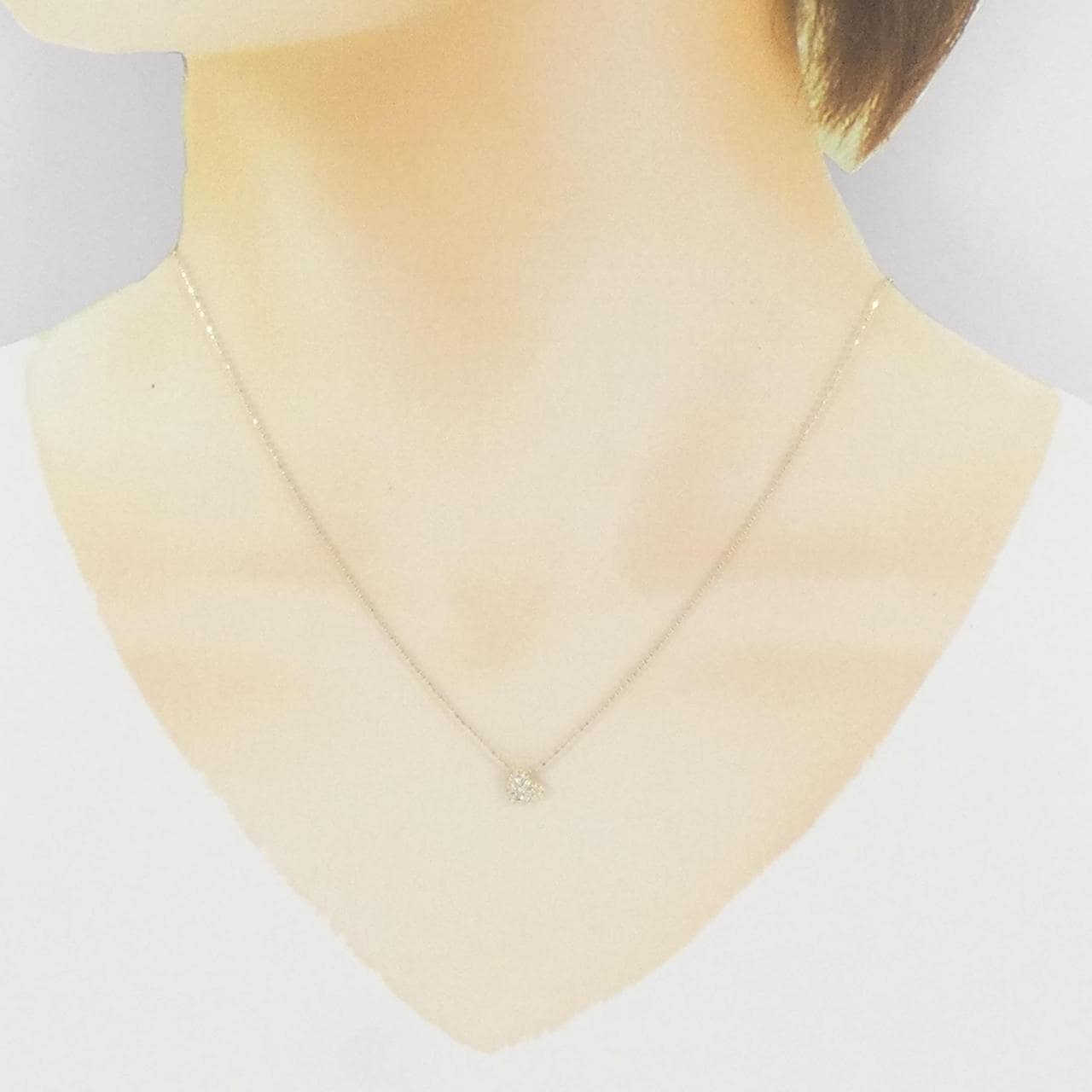 K10YG ハート ダイヤモンド ネックレス 0.10CT