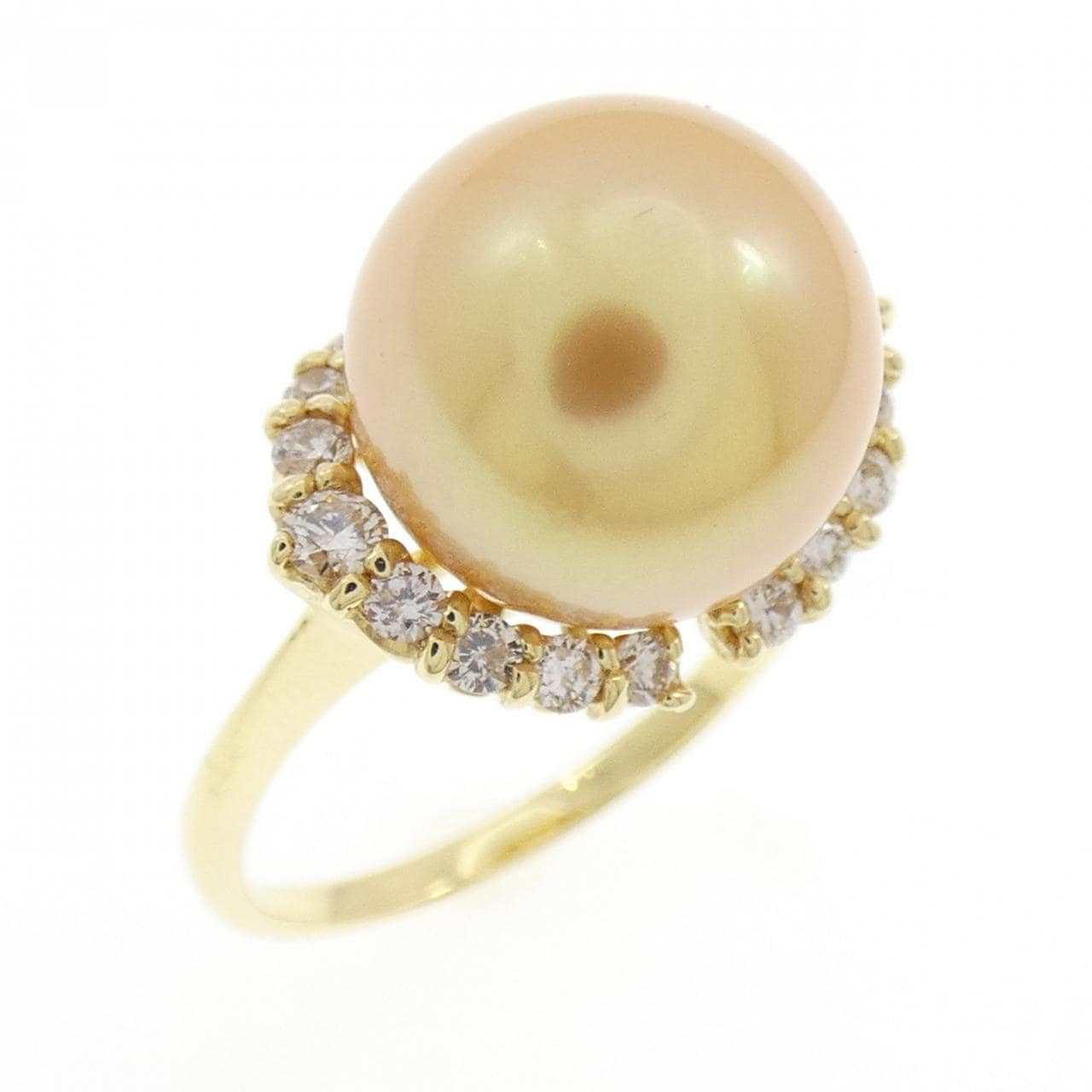 K18YG 白蝶パール リング 11.2mm