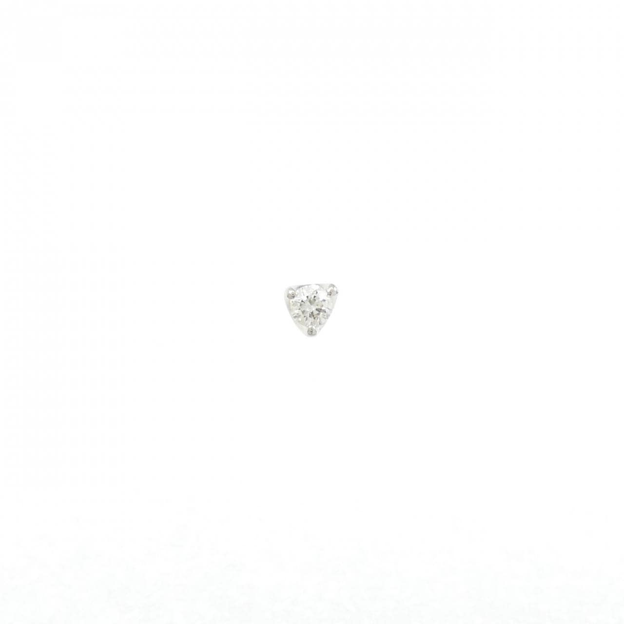 PT950/PT900 ダイヤモンド ピアス 0.08CT 片耳