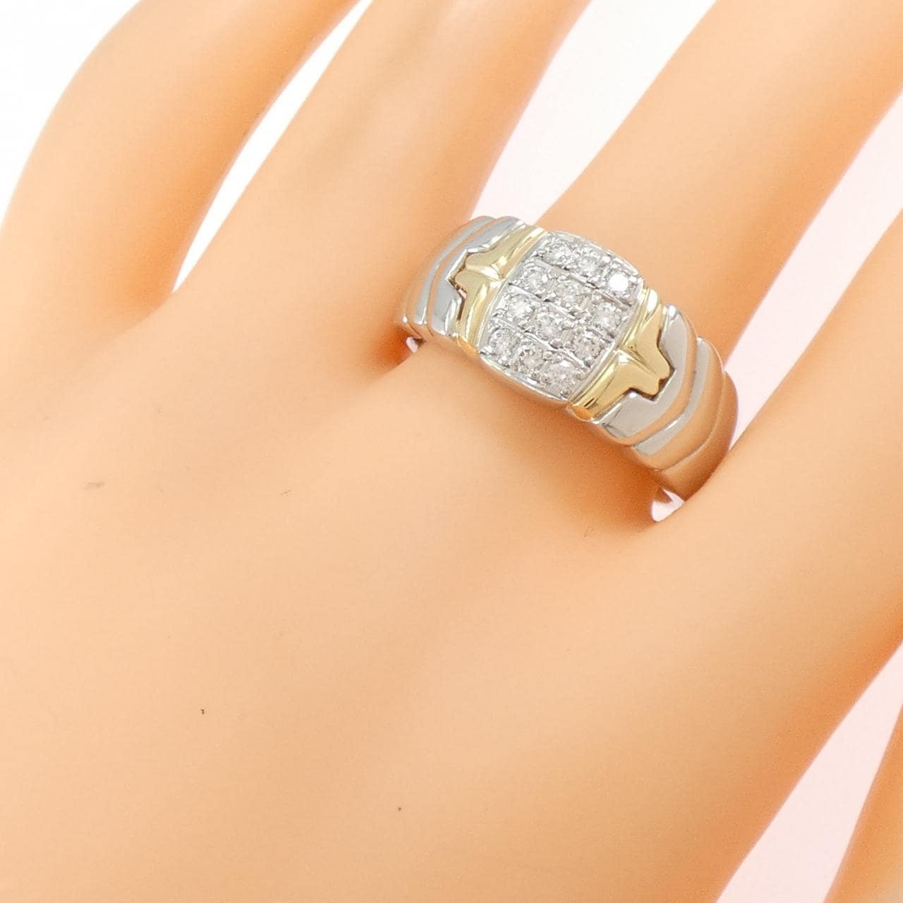 PT900/K18YG ダイヤモンド リング 0.30CT