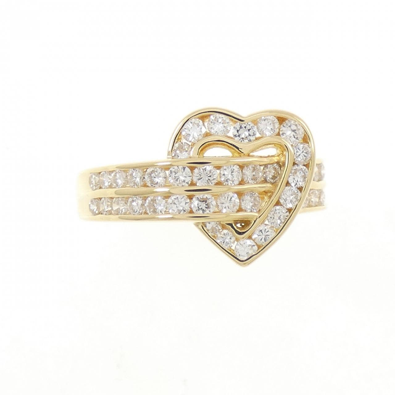 K18YG ハート ダイヤモンド リング 0.71CT