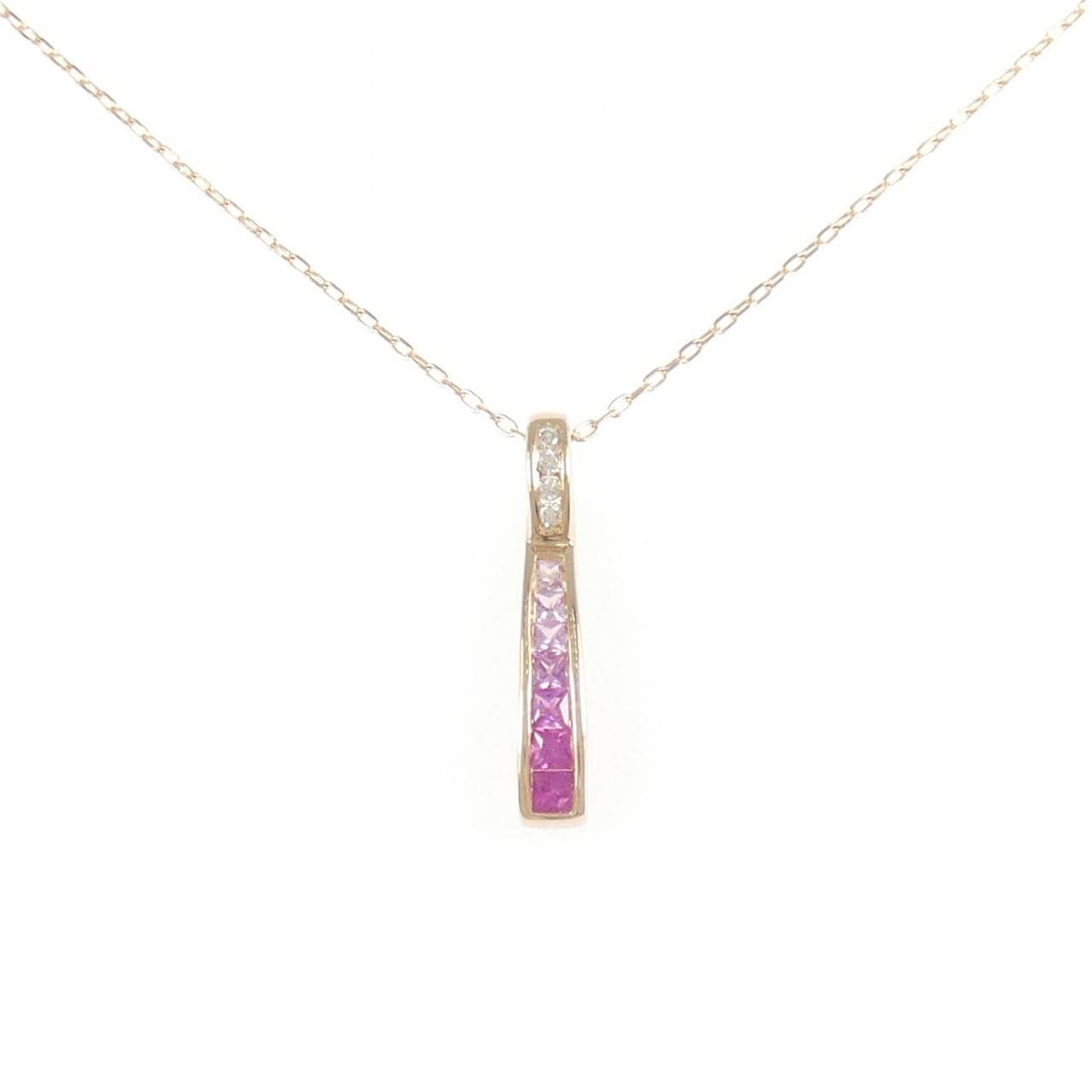 K18PG カラーストーン ネックレス