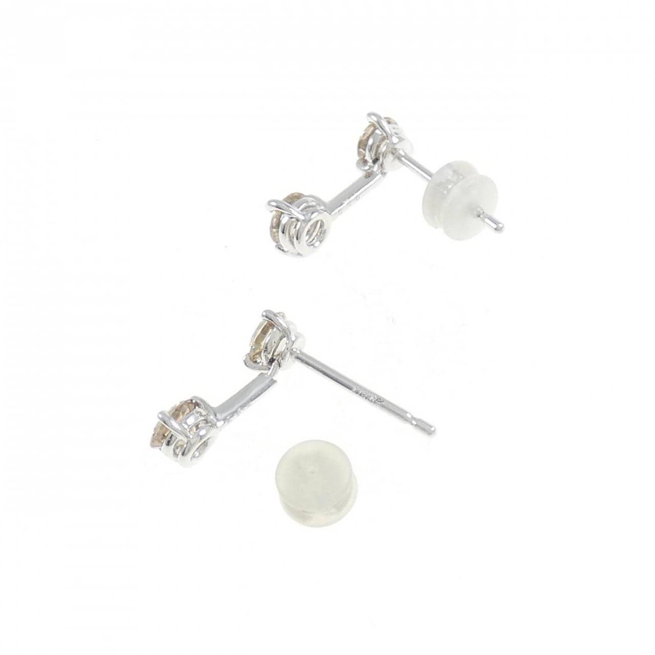 K18WG ダイヤモンド ピアス 1.00CT
