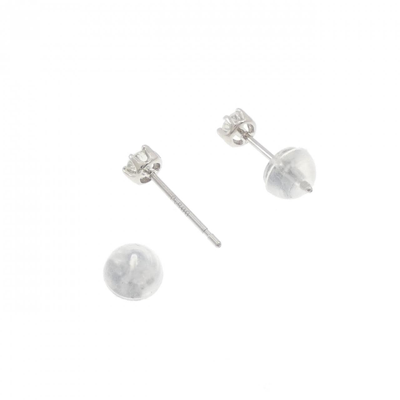 PT900 ソリティア ダイヤモンド ピアス 0.2CT