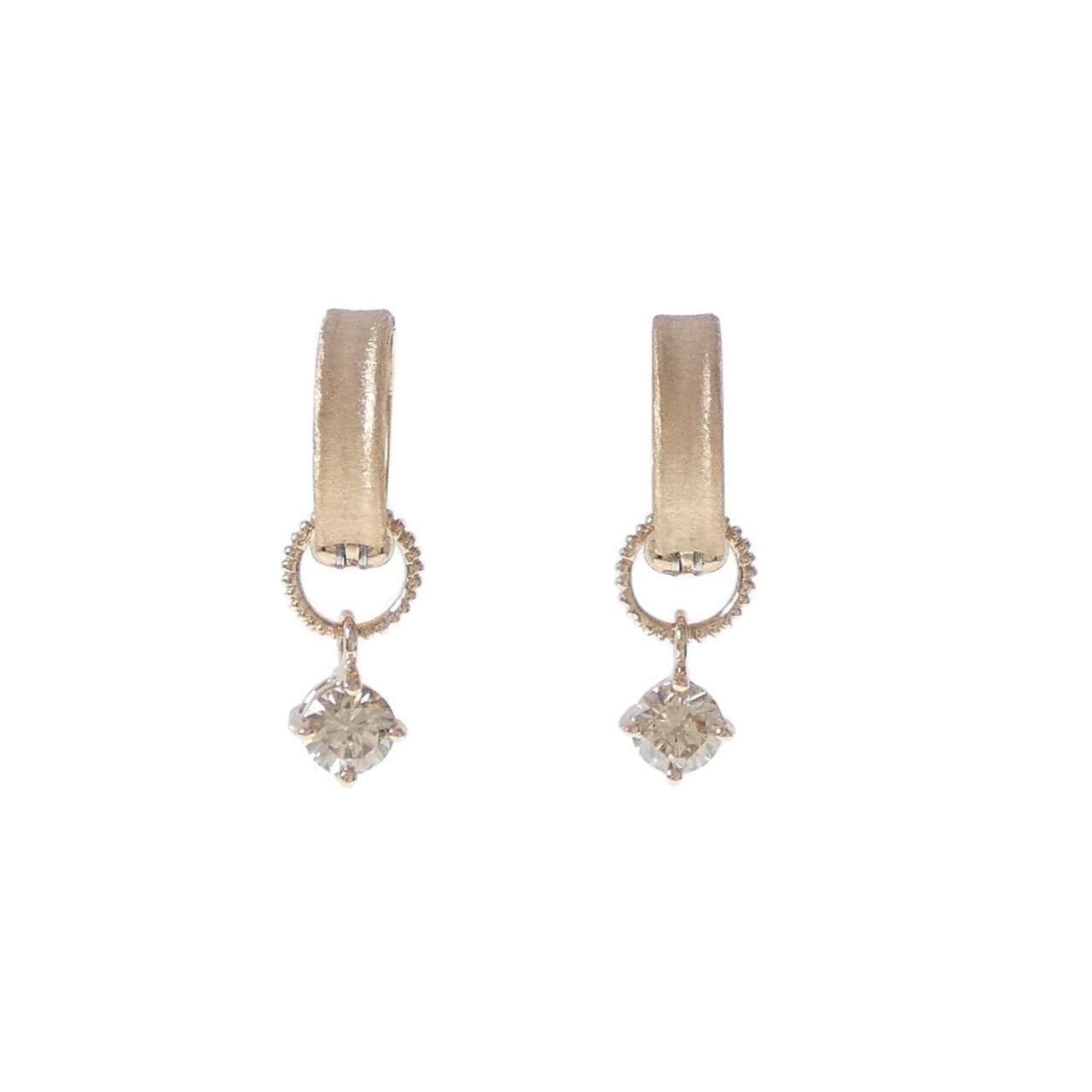 K18PG 2WAY ダイヤモンド イヤリング 0.50CT