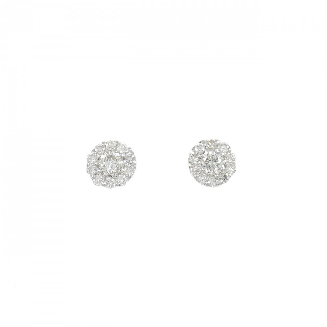 K18WG ダイヤモンド ピアス 0.28CT