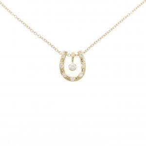 K18YG ホースシュー ダイヤモンド ネックレス 0.05CT
