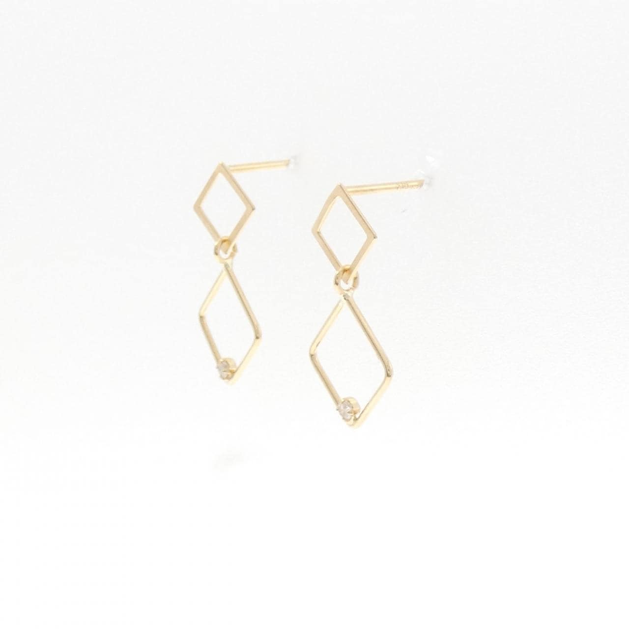 K18YG ダイヤモンド ピアス 0.02CT