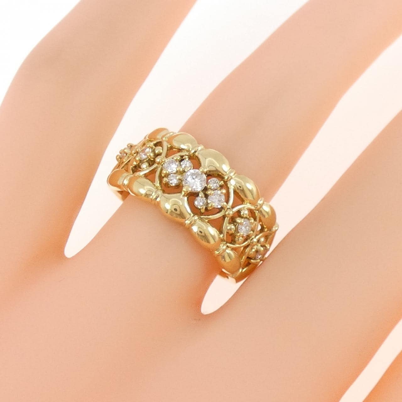 K18YG ダイヤモンド リング 0.25CT