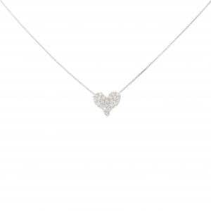 K18WG/K10WG ハート ダイヤモンド ネックレス 0.15CT