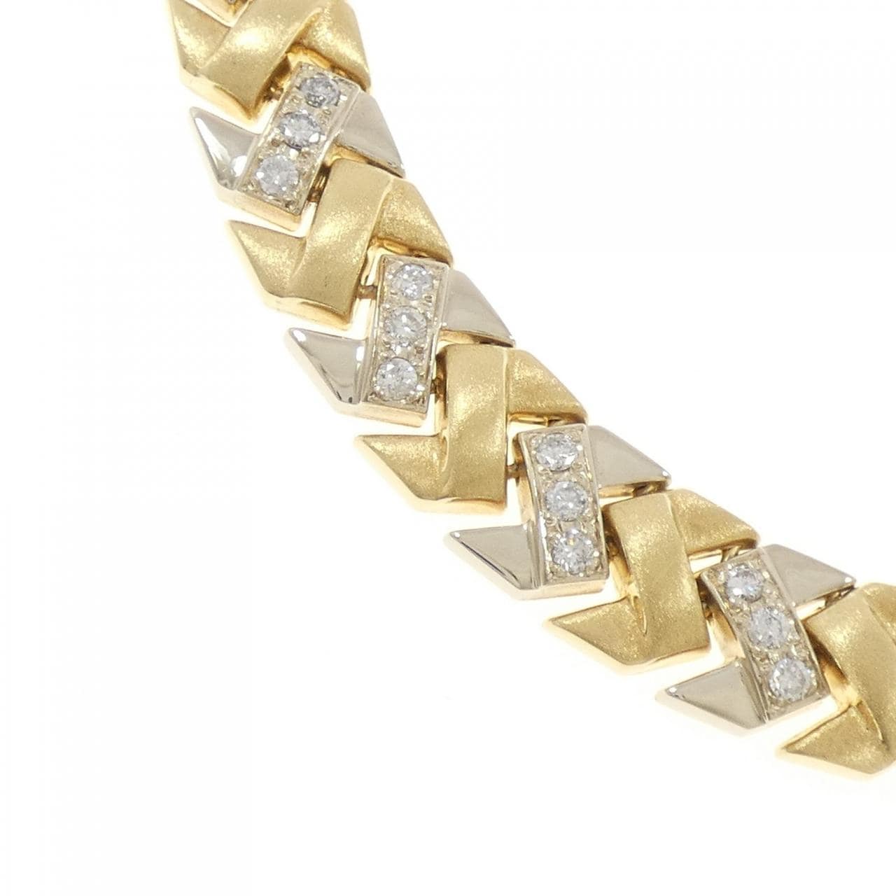 750YG/750WG ダイヤモンド ネックレス 1.62CT