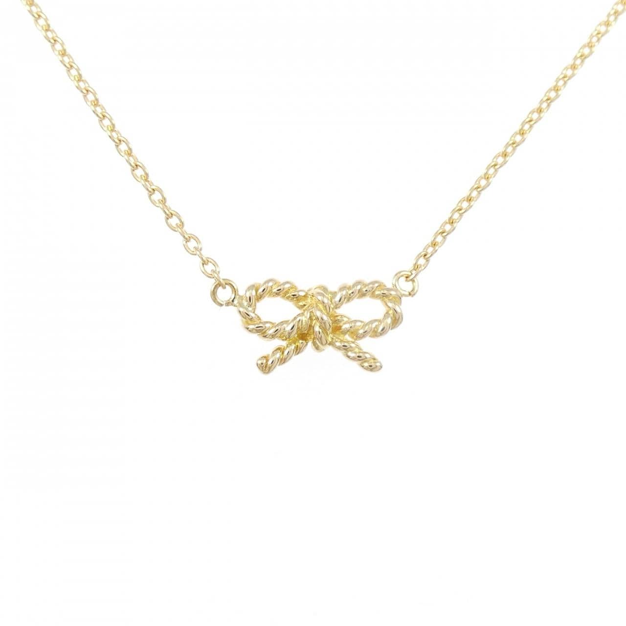 K18YG リボン ネックレス