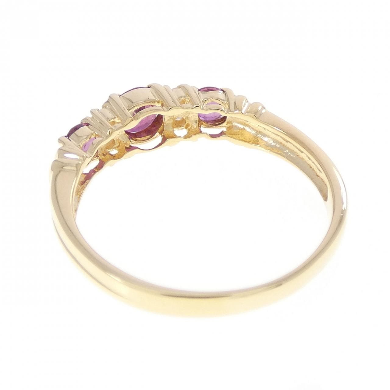 K18YG ルビー リング 0.44CT