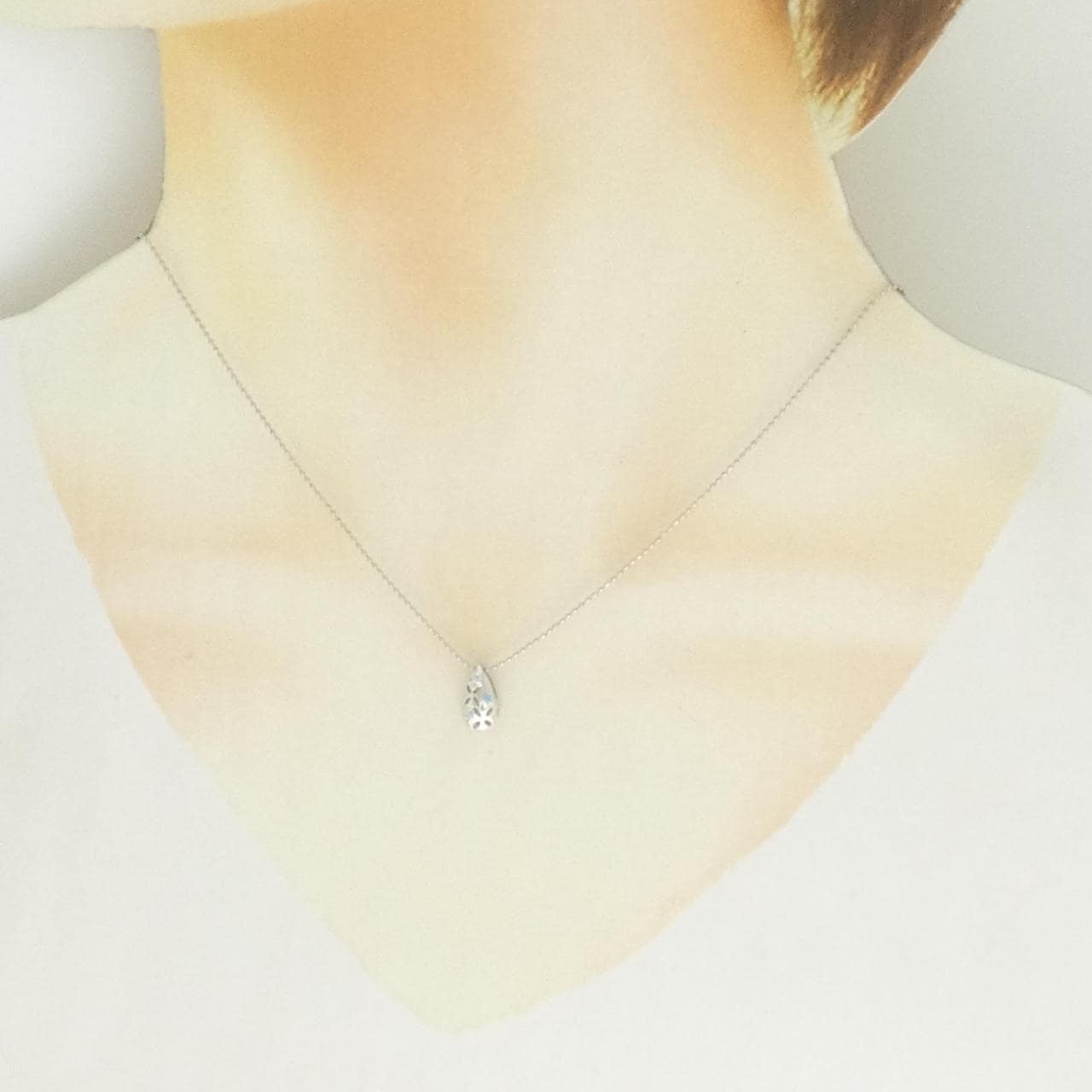 K18WG ダイヤモンド ネックレス 0.03CT