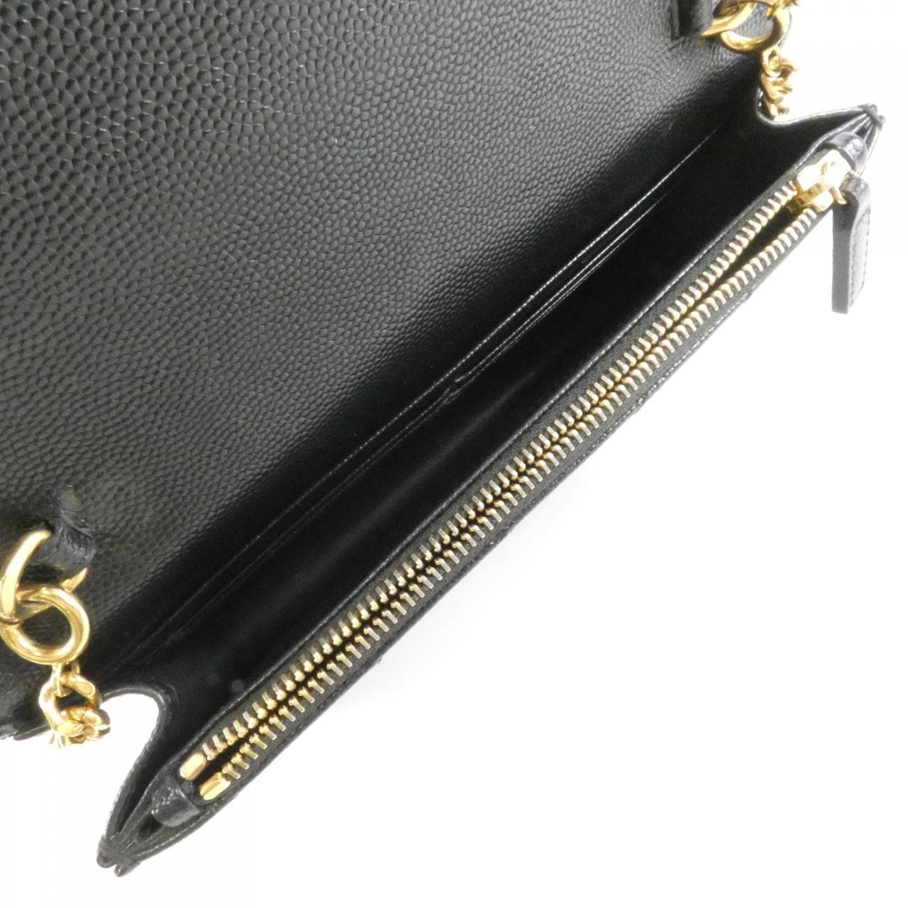 サンローラン 393953 BOW01 チェーンウォレット