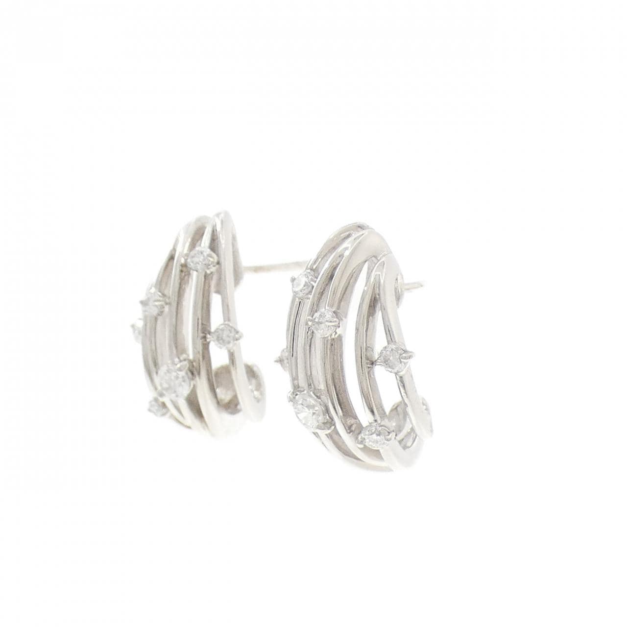 PT900 ダイヤモンド ピアス 0.30CT