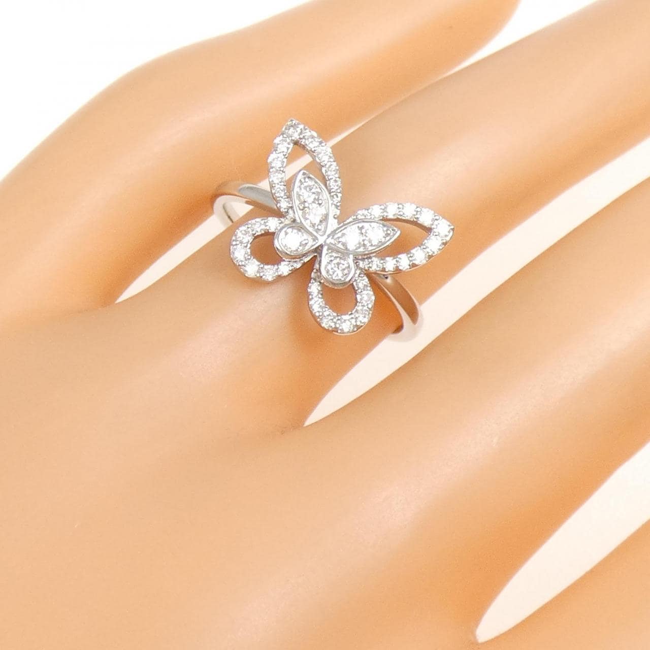 PT950 バタフライ ダイヤモンド リング 0.33CT