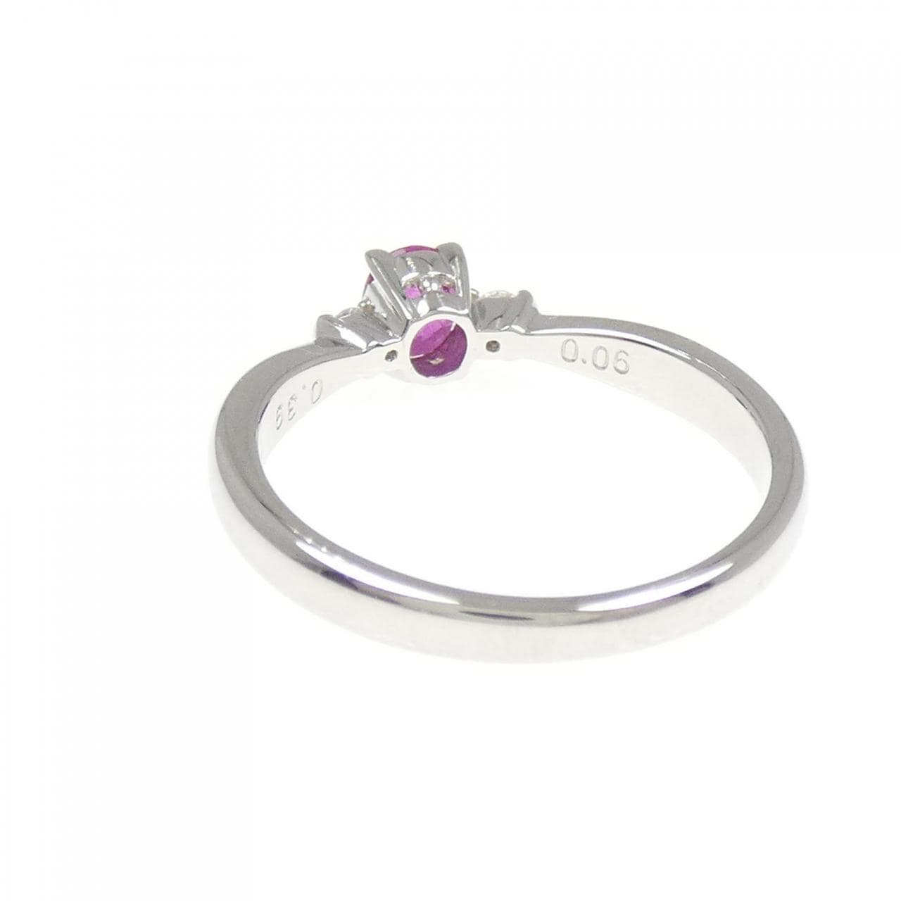 PT900 ルビー リング 0.39CT