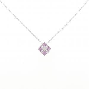 K18WG サファイヤ ネックレス 0.36CT