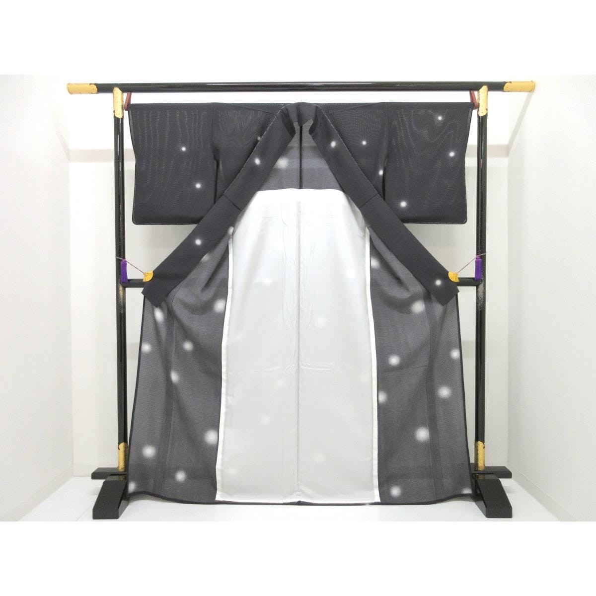 【新品】単衣　駒絽小紋
