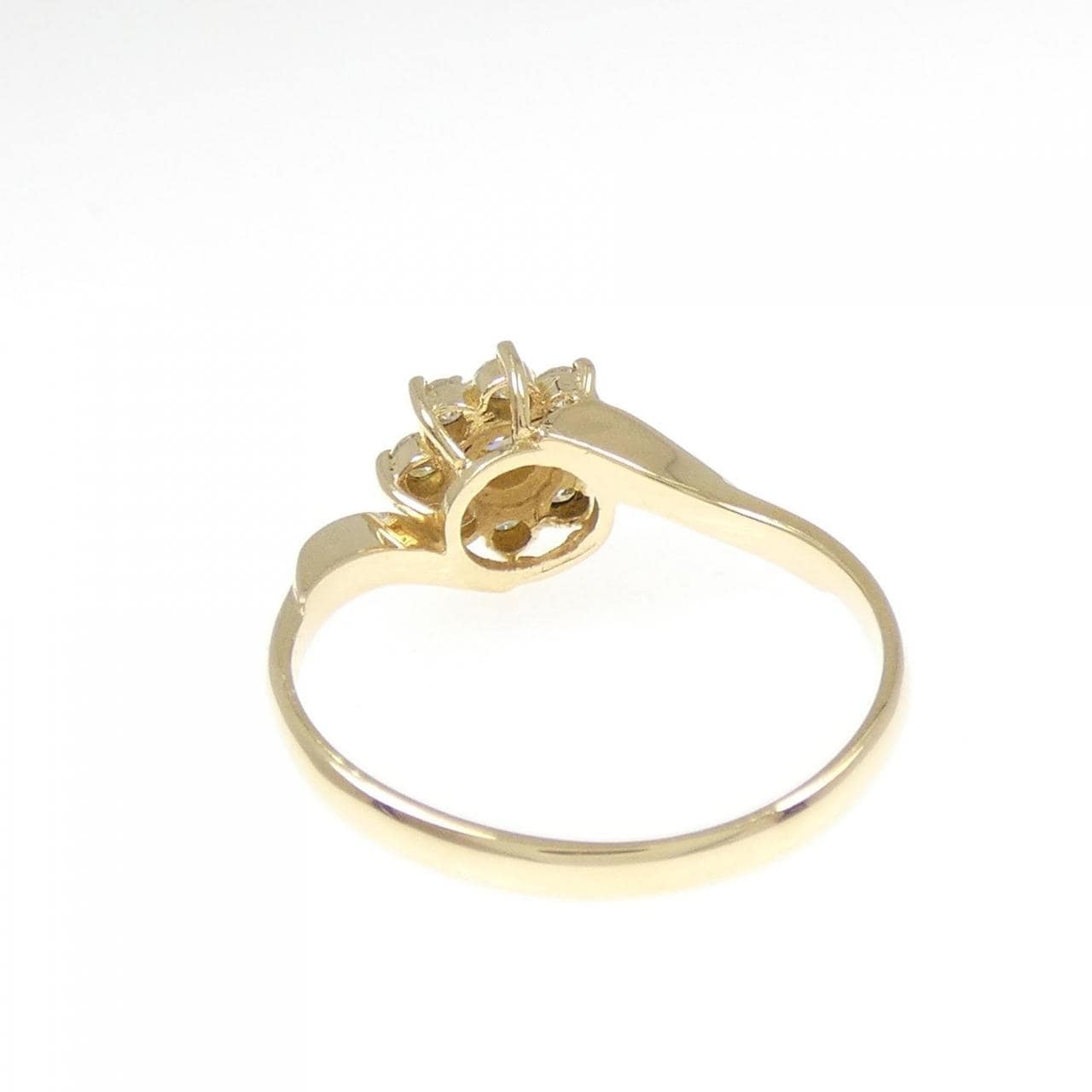 K18YG フラワー ダイヤモンド リング 0.32CT
