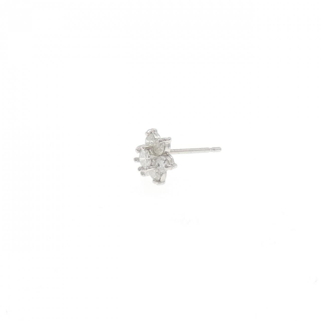 PT900 ダイヤモンド ピアス 0.25CT 片耳