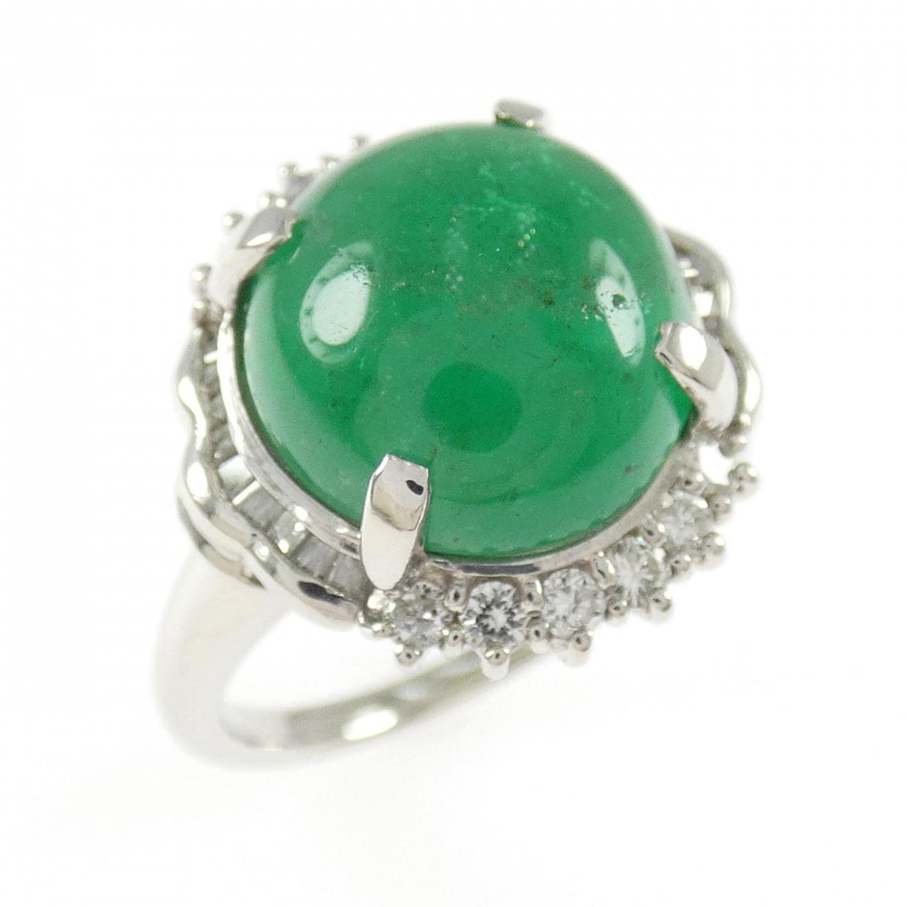 PT900 エメラルド リング 6.88CT