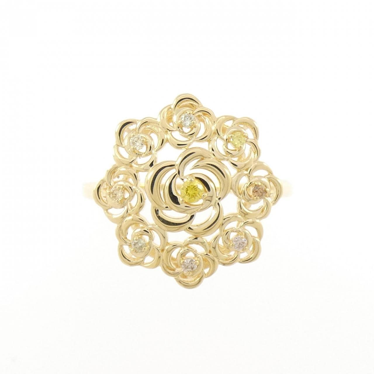 K18YG ダイヤモンド リング 0.08CT