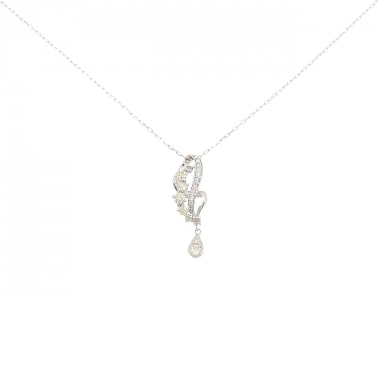 K18WG ダイヤモンド ネックレス 0.30CT