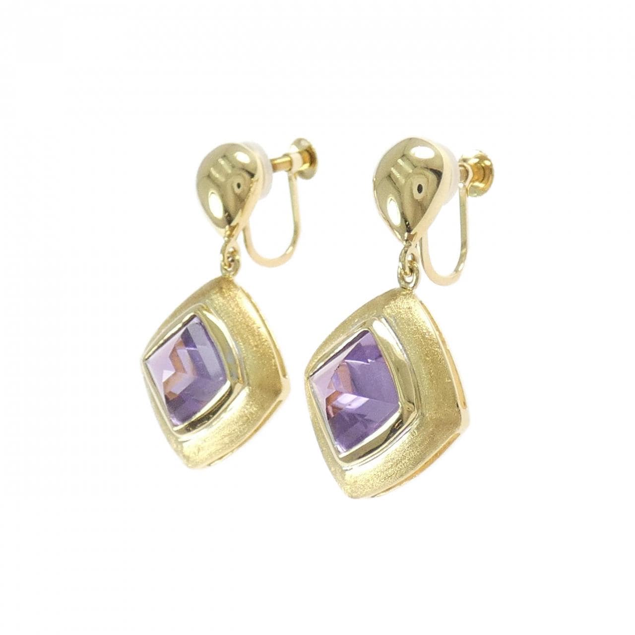 K18YG アメジスト イヤリング