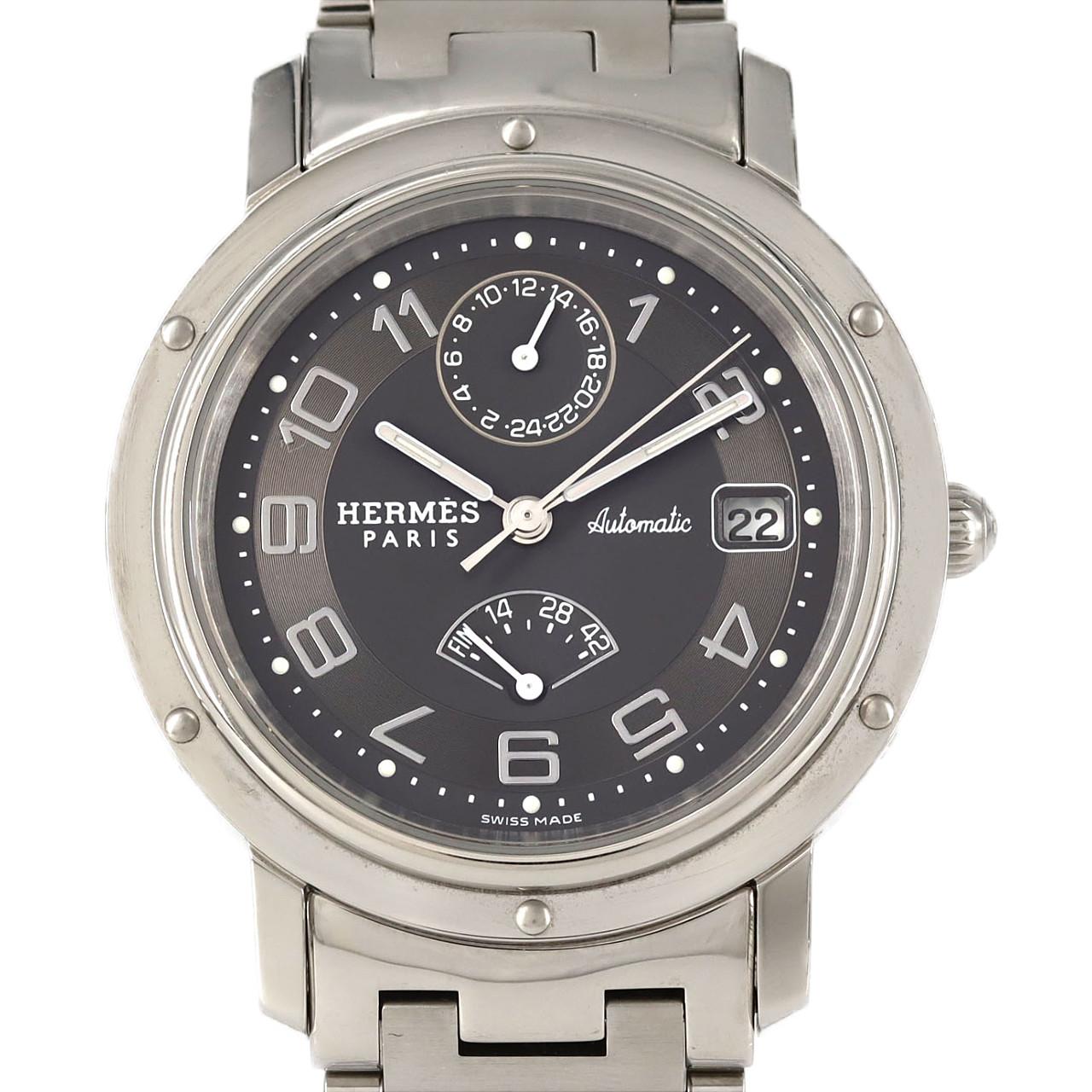 【ノーメンテナンス還元価格】エルメス クリッパ-GMTパワーリザーブ CL2.810 SS 自動巻