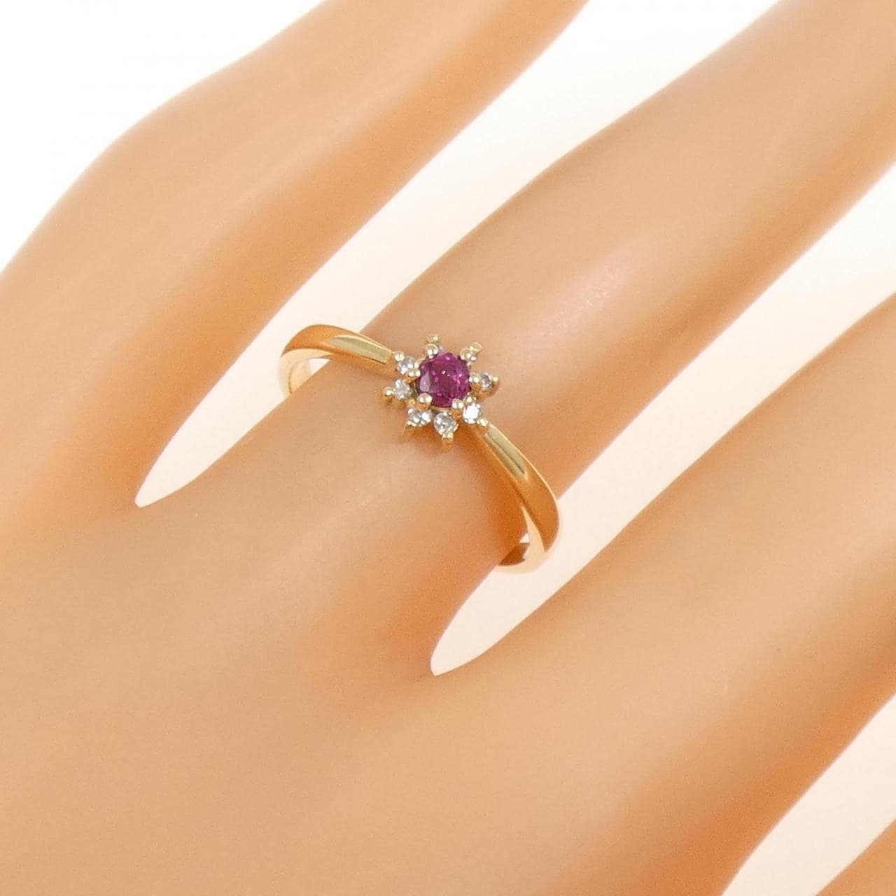 K18YG ルビー リング