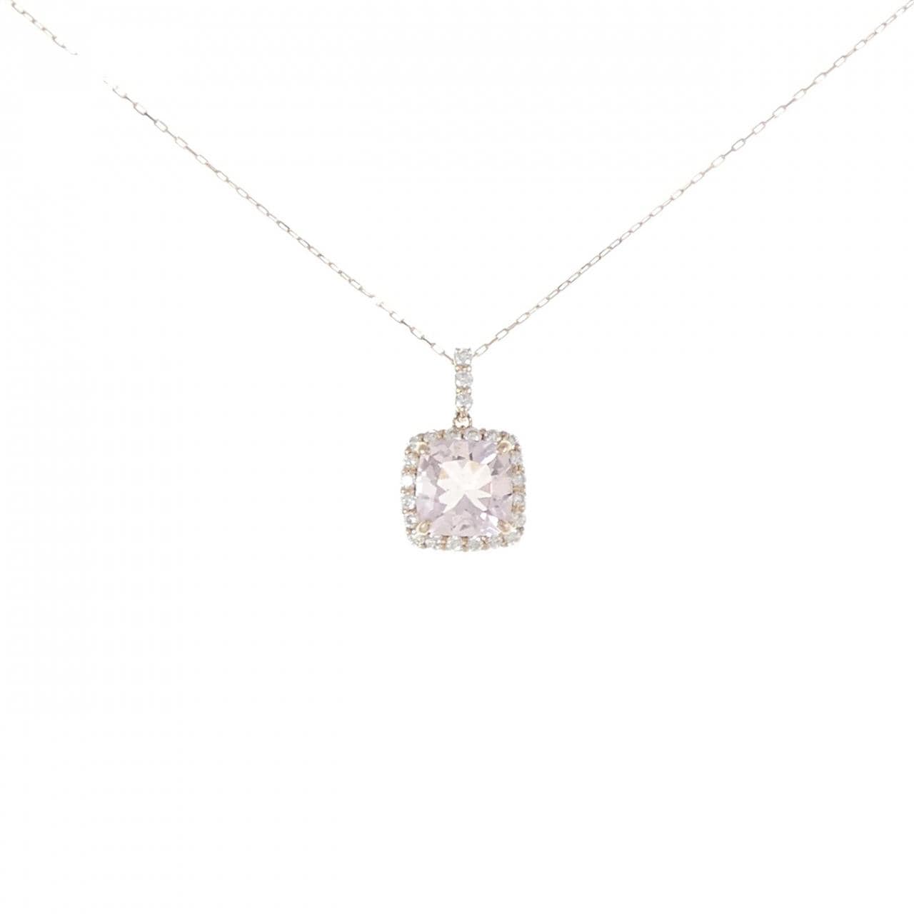 [BRAND NEW] K18PG Morganite Necklace 0.94CT