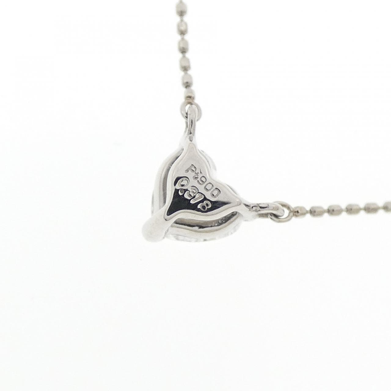 PT900/PT850 ダイヤモンド ネックレス 0.318CT E VS1 ハートシェイプ