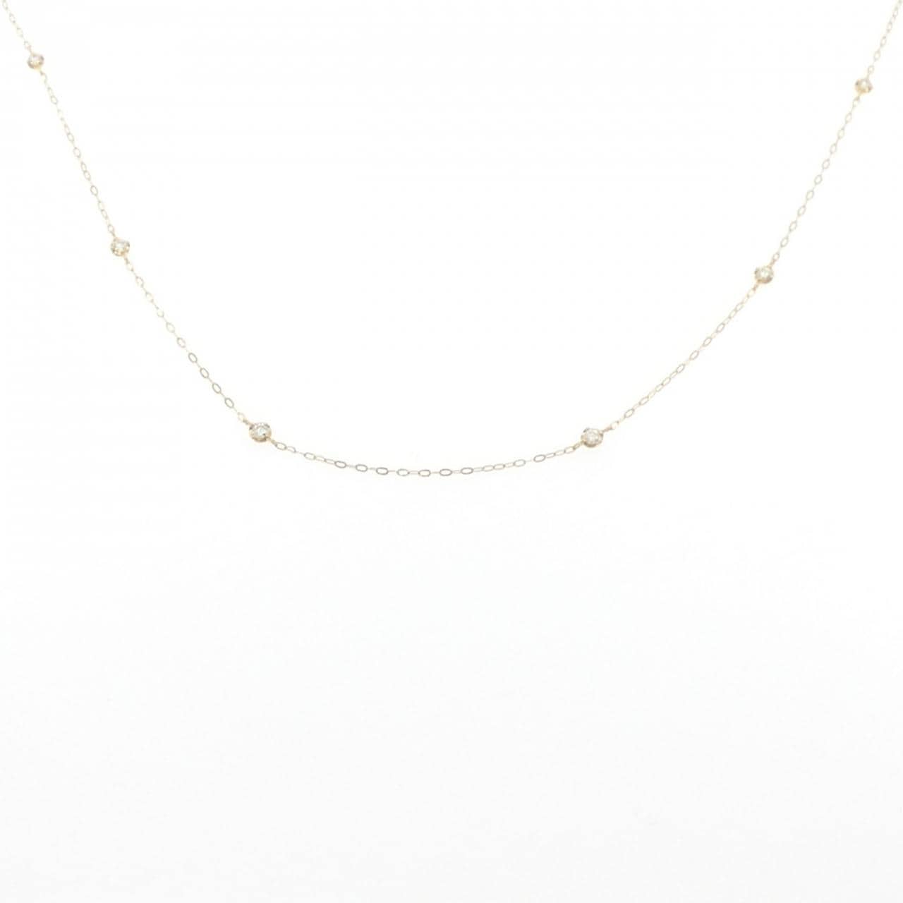 K18YG ダイヤモンド ネックレス 0.14CT