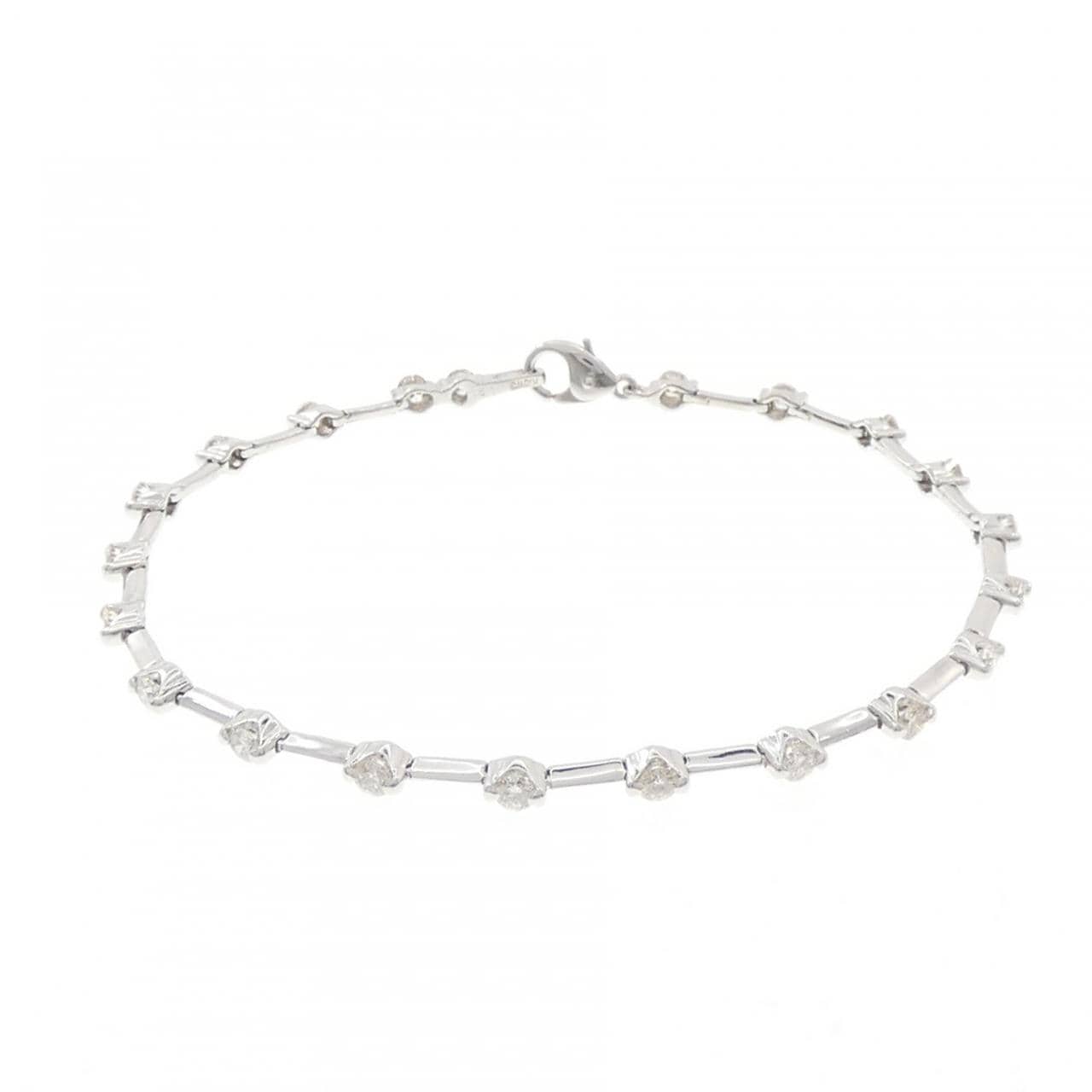 K18WG ダイヤモンド ブレスレット 1.50CT